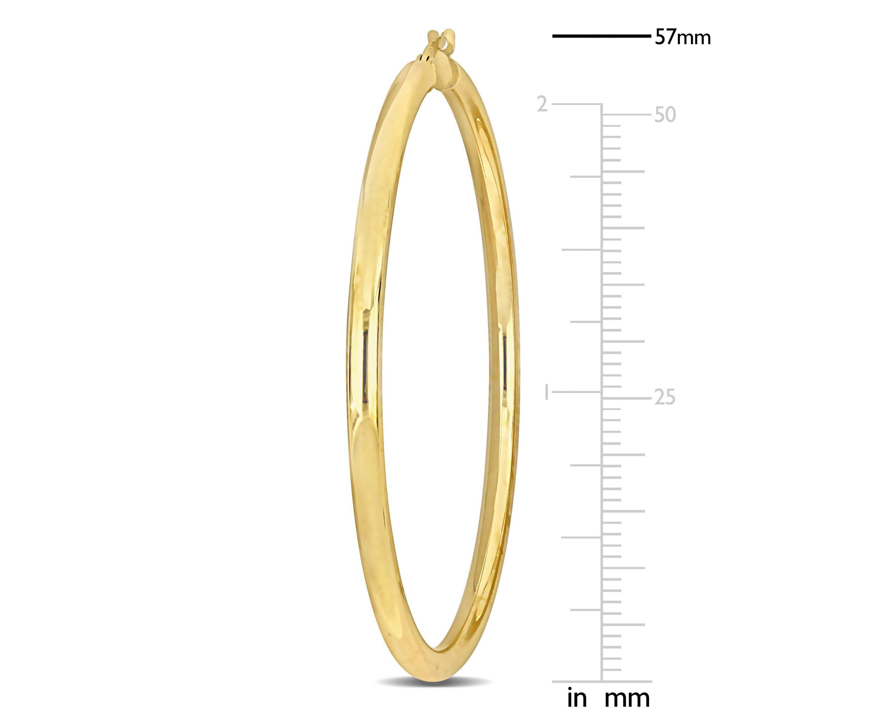 57mm Hoop Earrings in 14k Yellow Gold