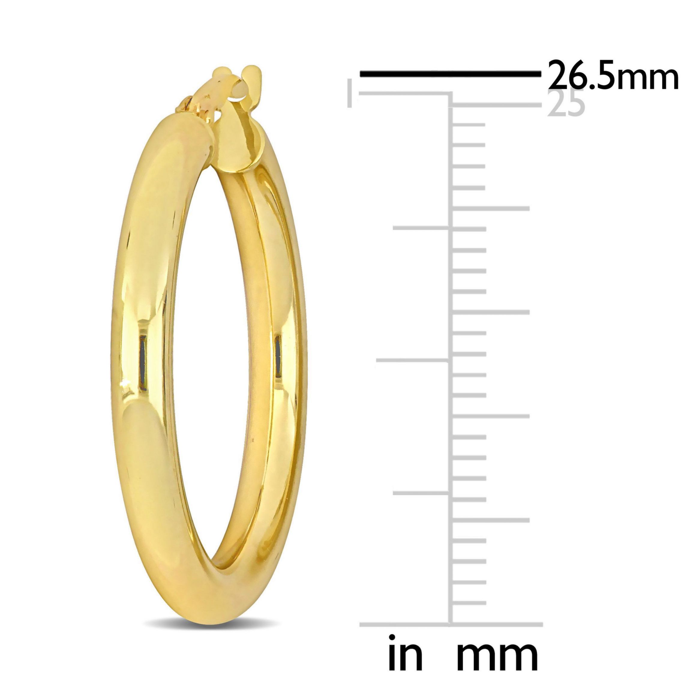 26mm Hoop Earrings in 14k Yellow Gold
