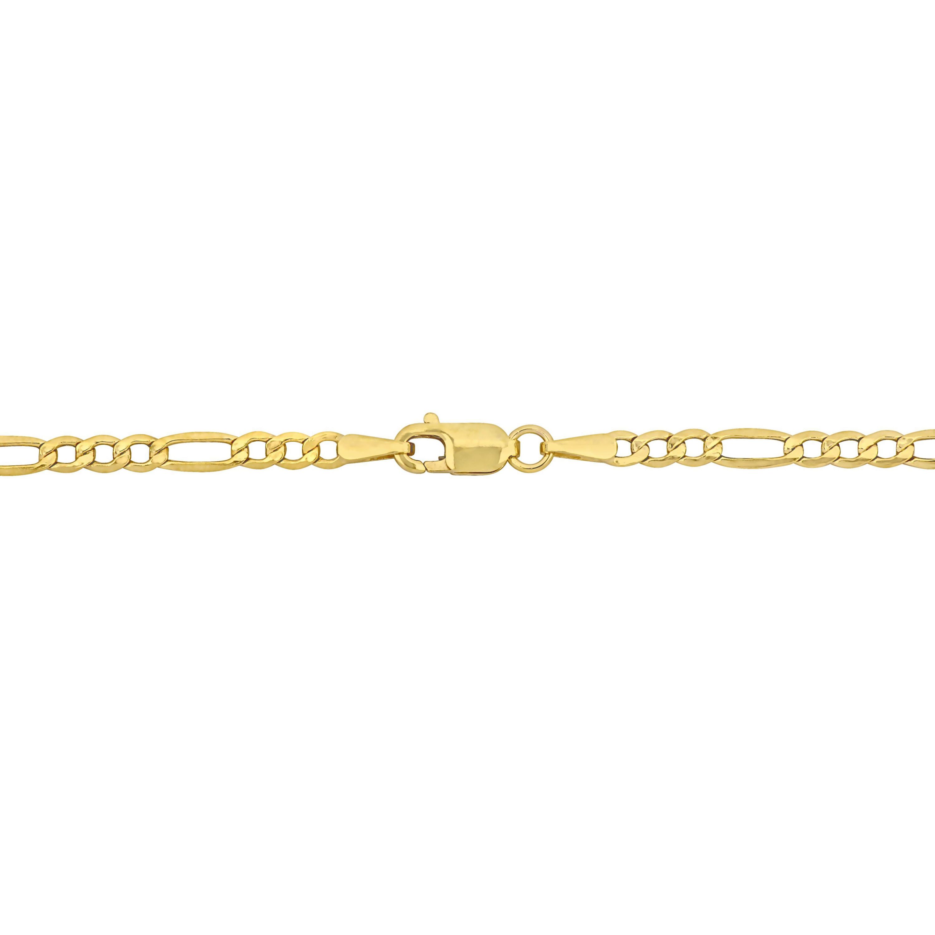 2.5mm Figaro Bracelet in 10k Yellow Gold, 7.5 in