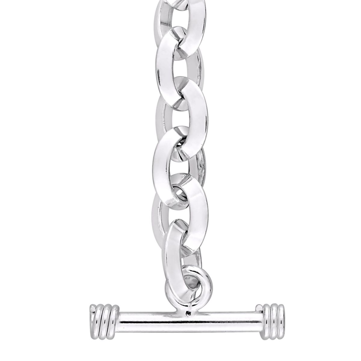 2 Piece Set of Heart Charm Bracelet and Necklace in Two-Tone Rose and White Sterling Silver