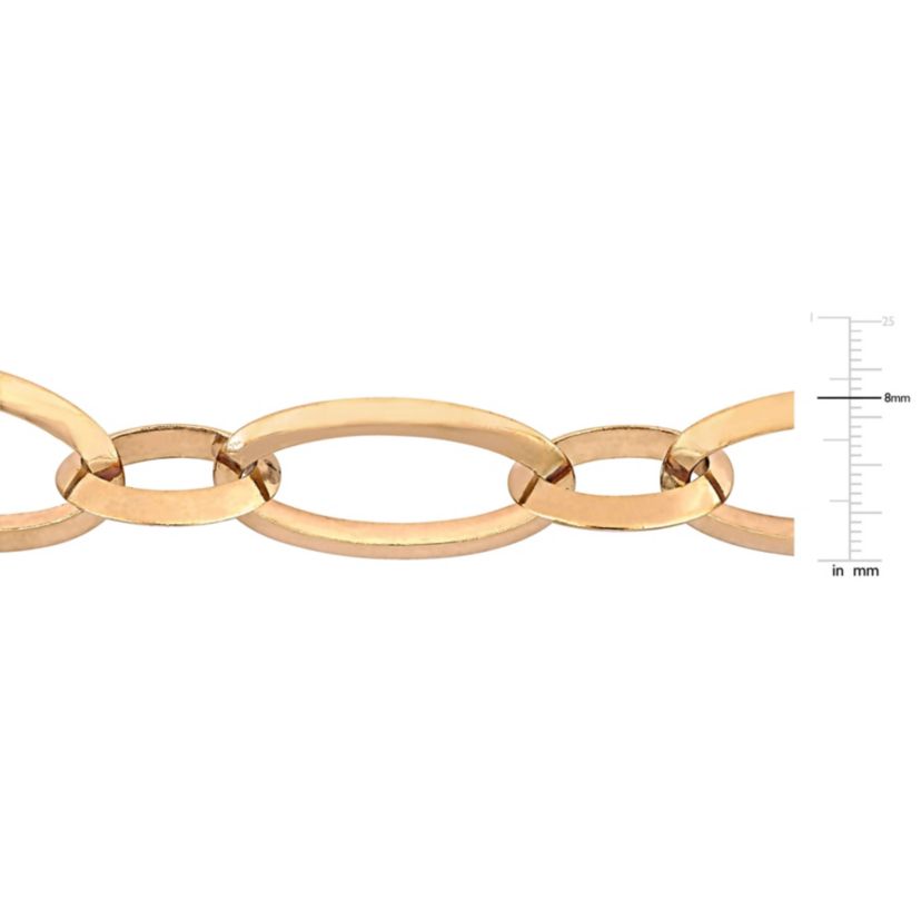 Oval Link Bracelet in Yellow Plated Sterling Silver