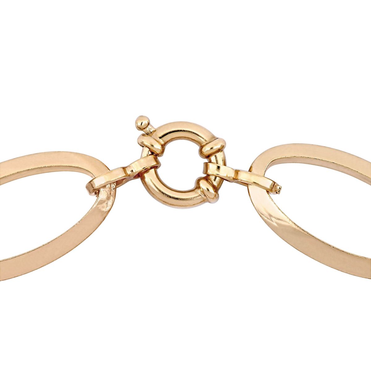 Oval Link Bracelet in Yellow Plated Sterling Silver