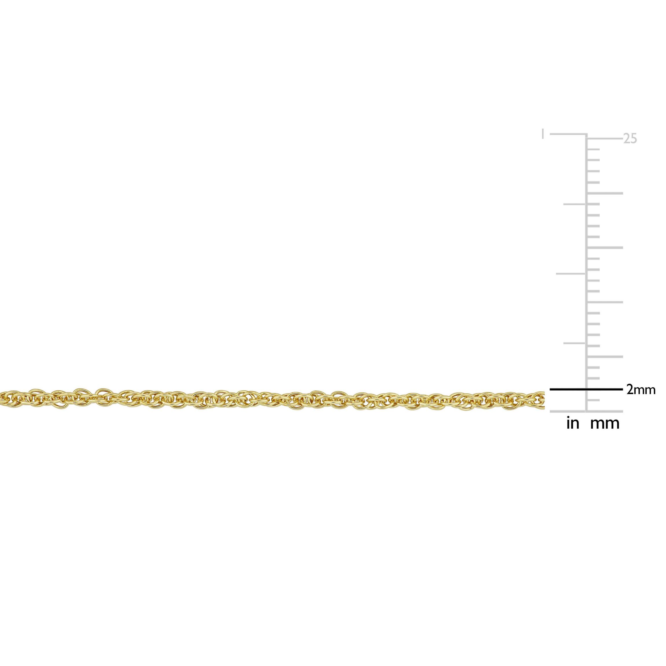 2MM Singapore Chain Necklace in 18k Gold Plated Sterling Silver, 18"