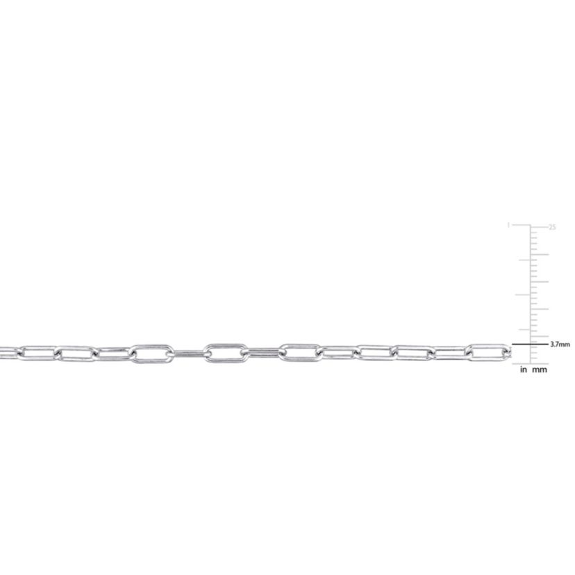 3.5MM Polished Paperclip Chain Bracelet in Sterling Silver, 7.5"