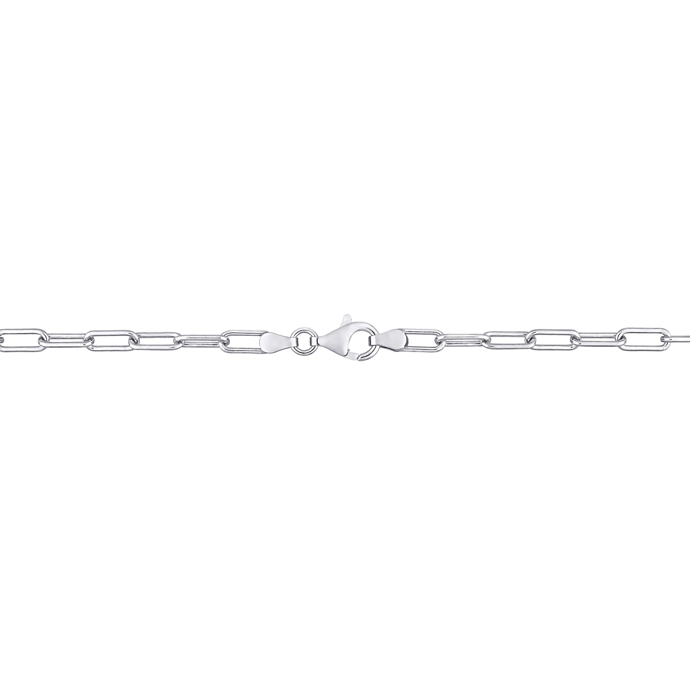 3.5MM Polished Paperclip Chain Bracelet in Sterling Silver, 7.5"