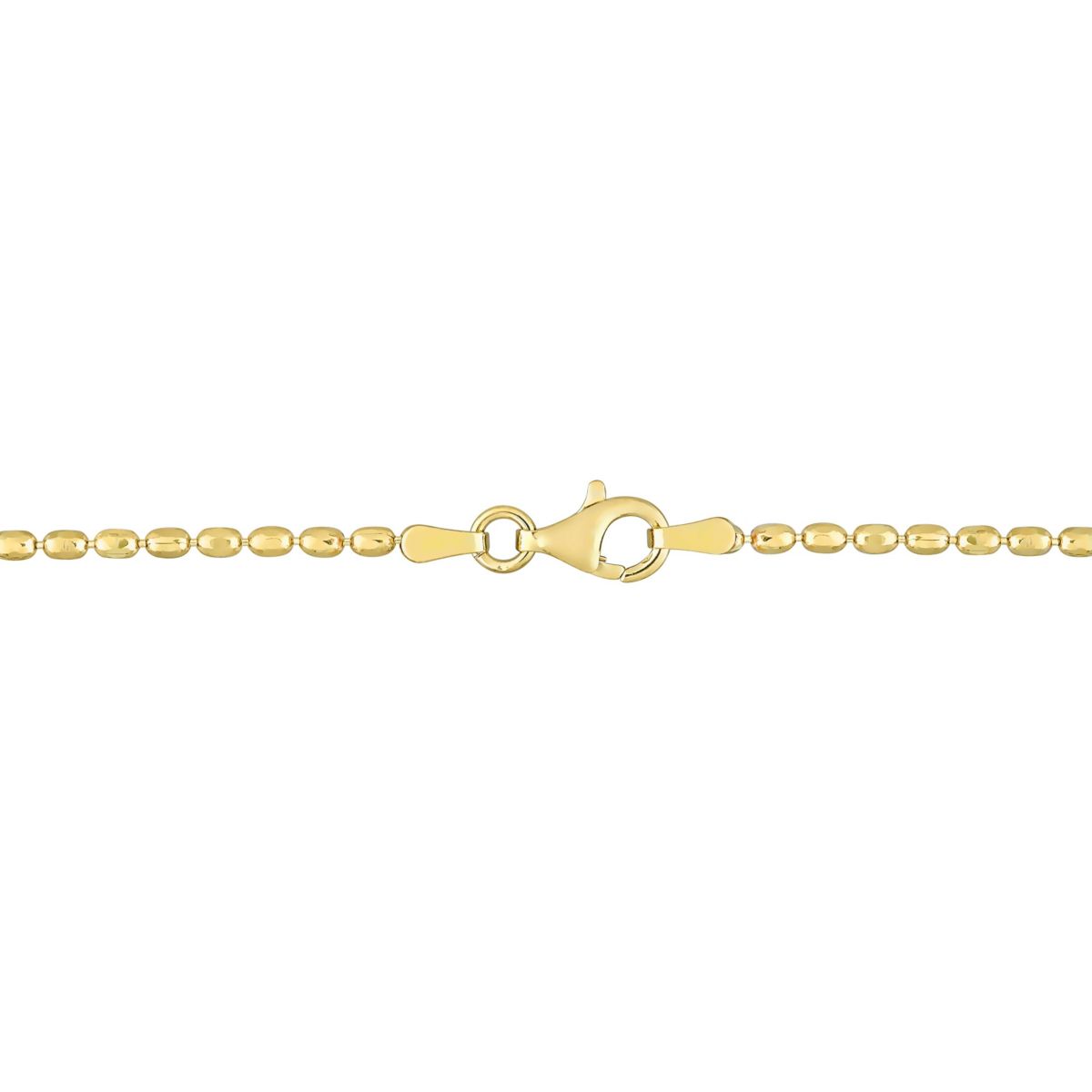 Oval Ball Chain Necklace in 18k Yellow Gold Plated Sterling Silver, 16"