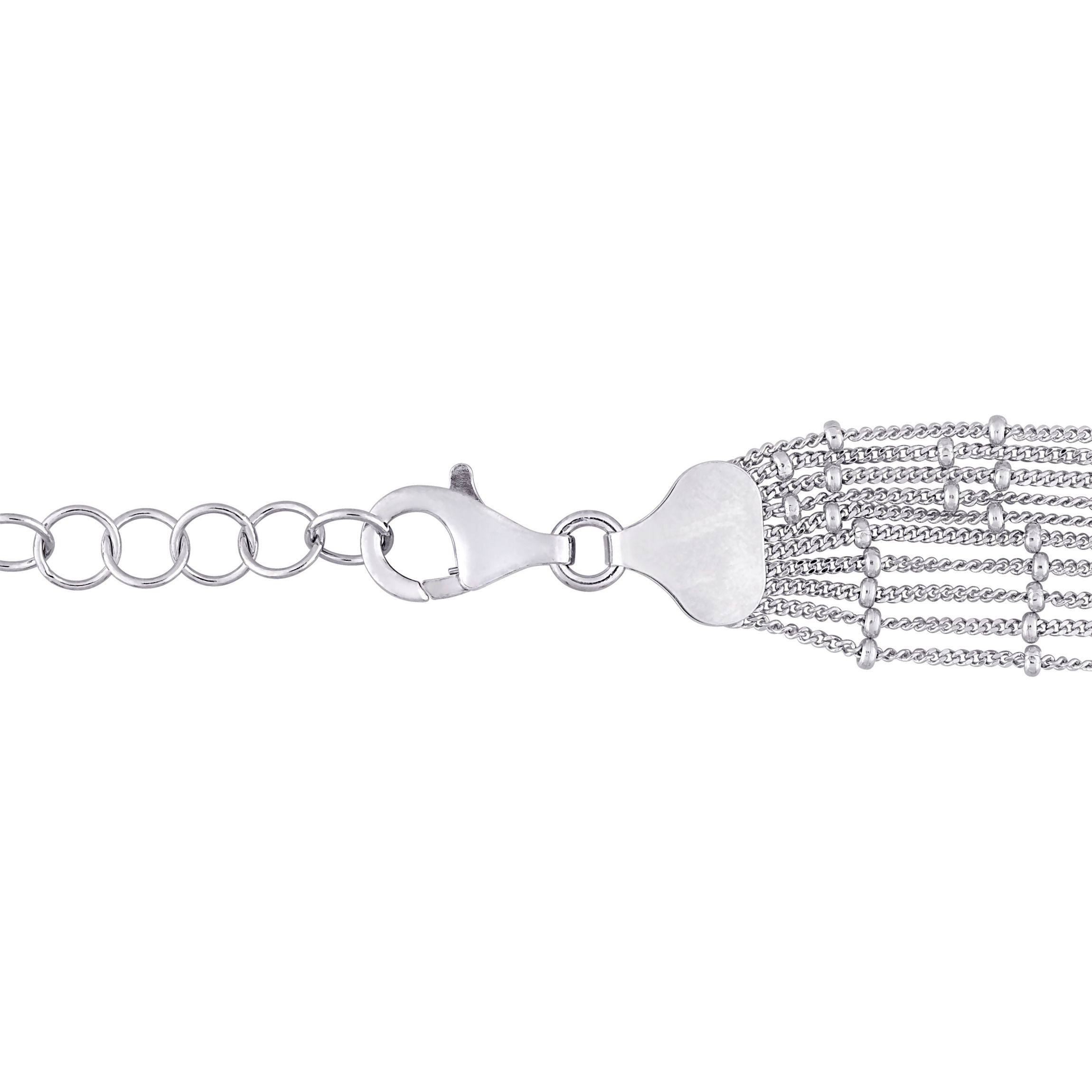 Multi-Strand Chain Necklace in Sterling Silver, 16"