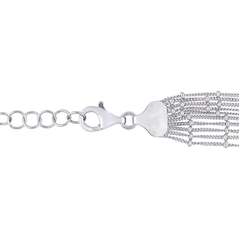 Multi-Strand Chain Necklace in Sterling Silver, 16"