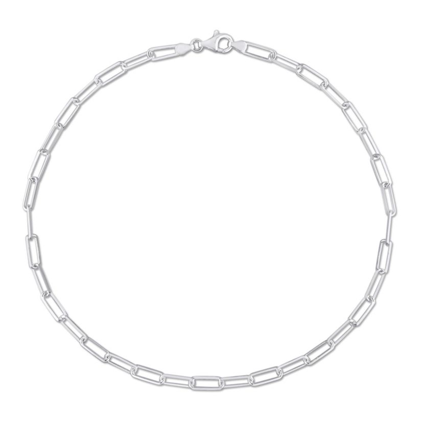 5MM Diamond Cut Paperclip Chain Necklace in Sterling Silver, 16"