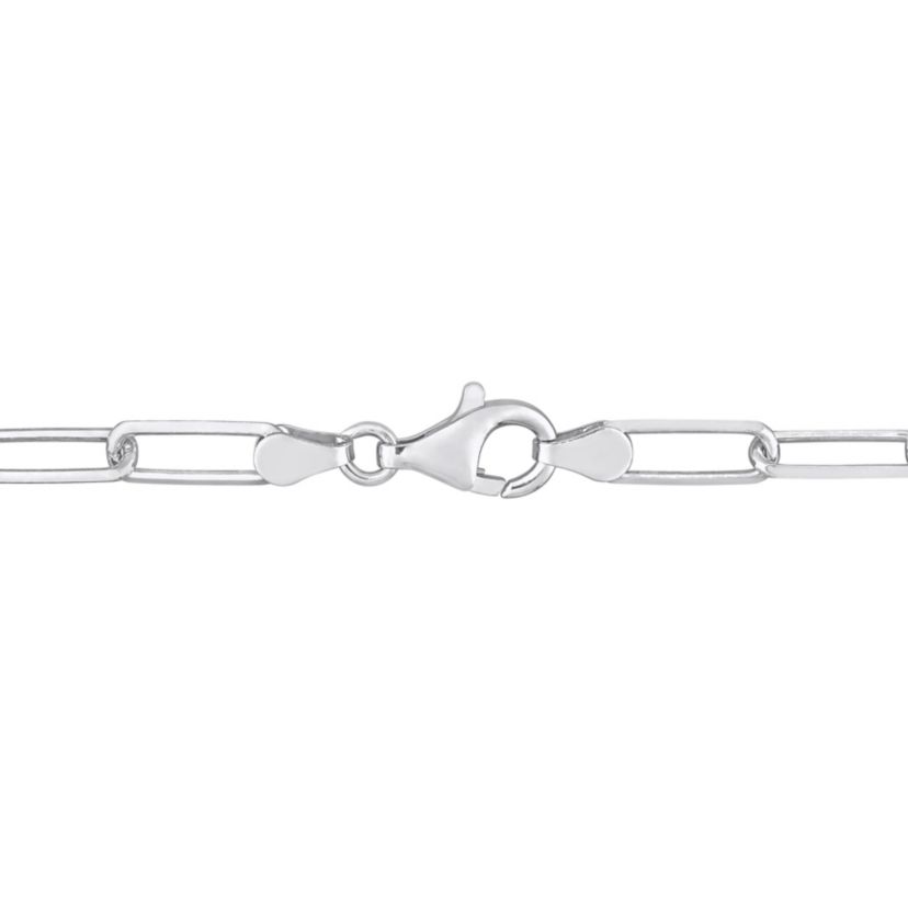 5MM Diamond Cut Paperclip Chain Necklace in Sterling Silver, 32"