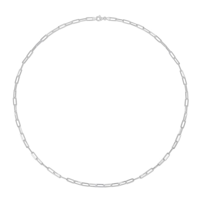 5MM Diamond Cut Paperclip Chain Necklace in Sterling Silver, 32"