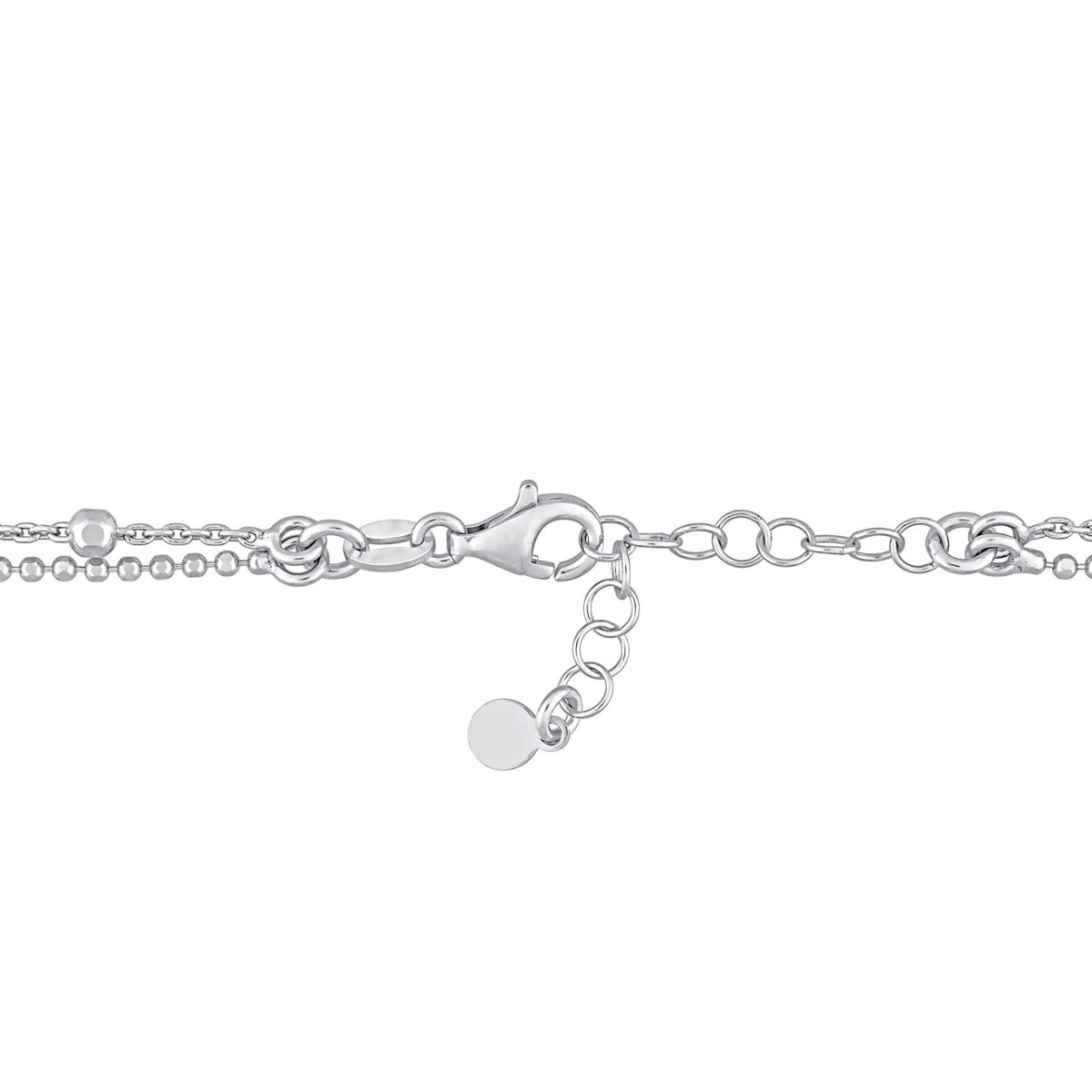 2-Strand Ball Bead Chain Necklace in Sterling Silver, 19"