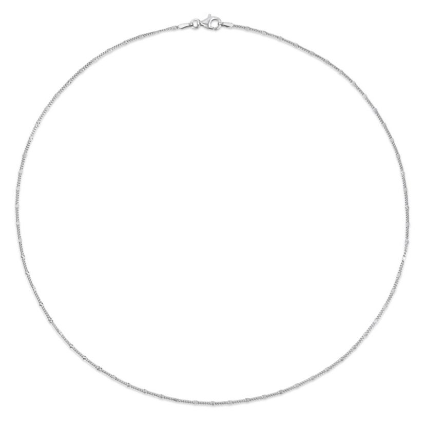 Fancy Curb Link Necklace in Sterling Silver