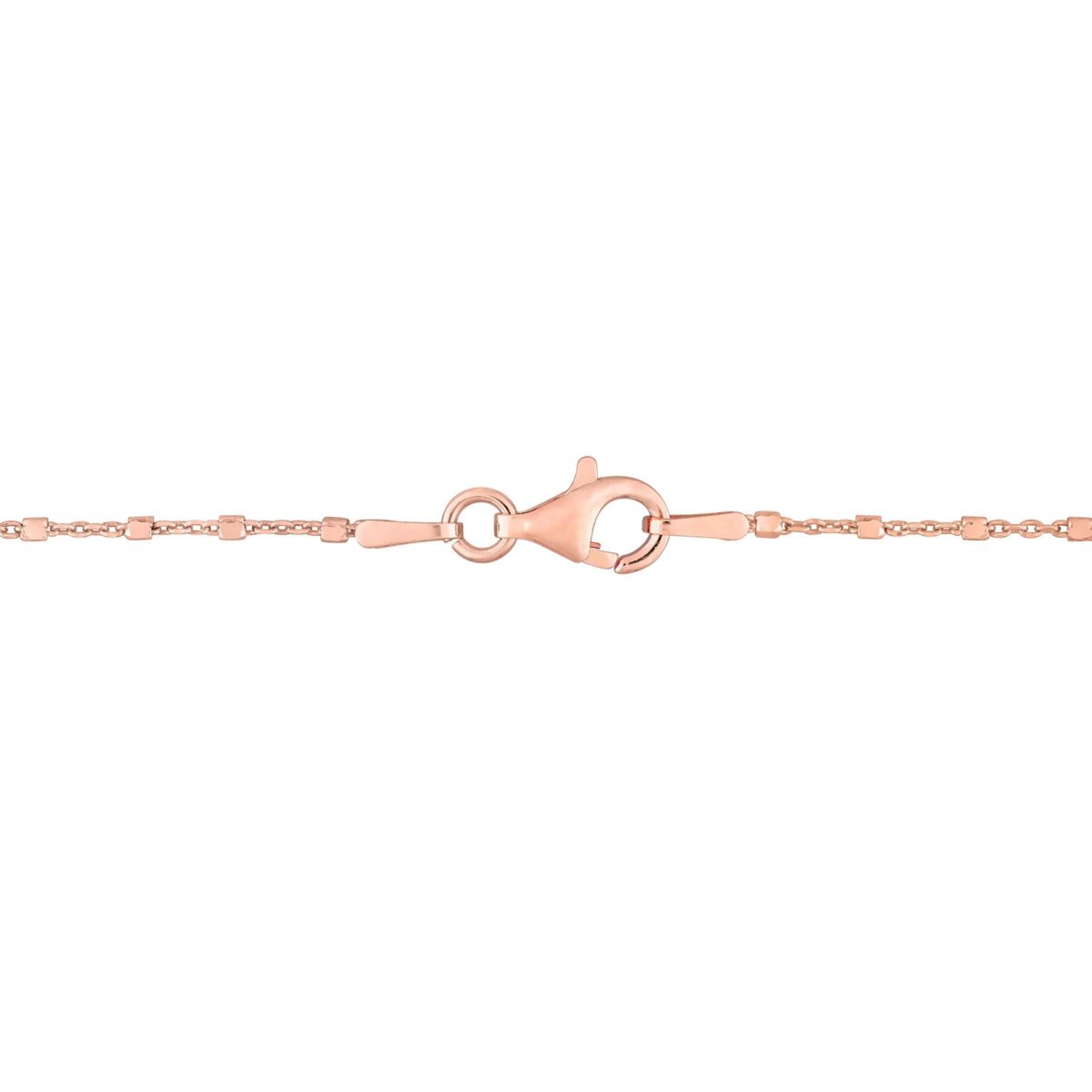 Beaded Chain Necklace in 18k Rose Gold Plated Sterling Silver, 18"
