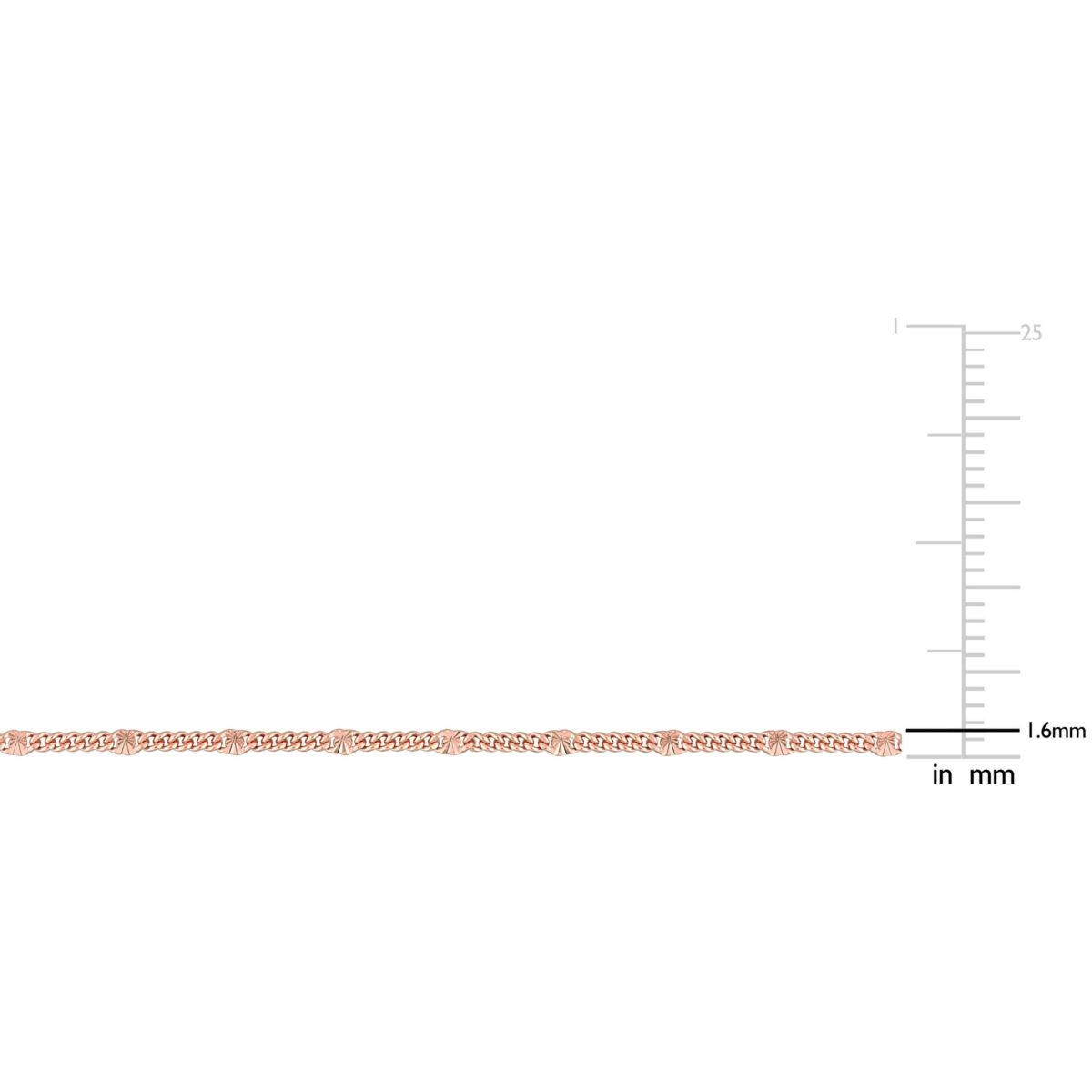 Double Curb Link Chain Necklace in 18k Rose Gold Plated Sterling Silver, 20"