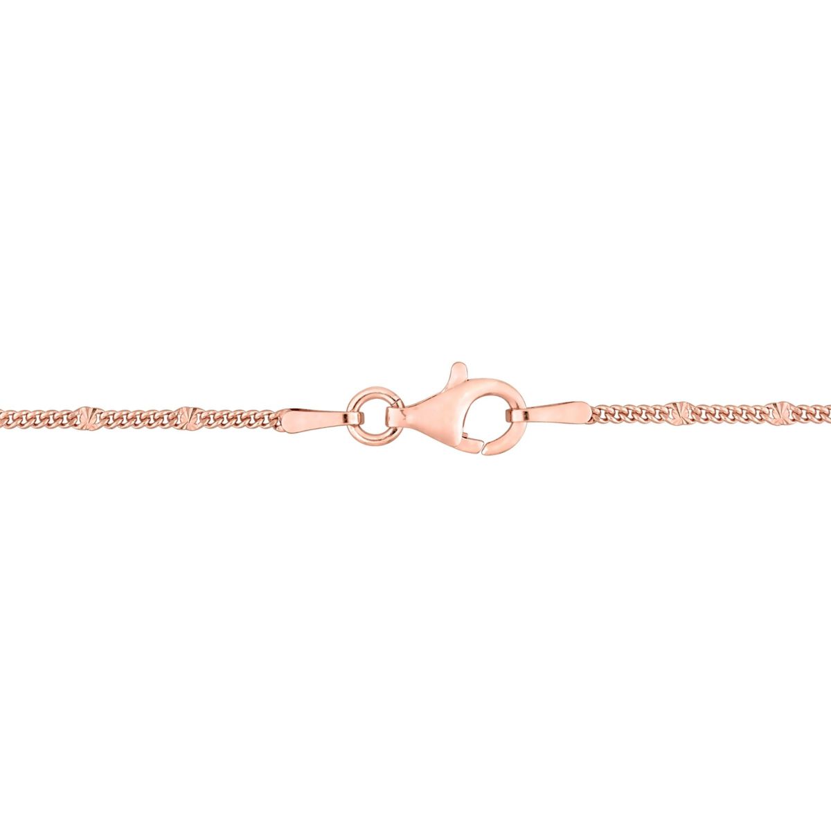 Double Curb Link Chain Necklace in 18k Rose Gold Plated Sterling Silver, 20"