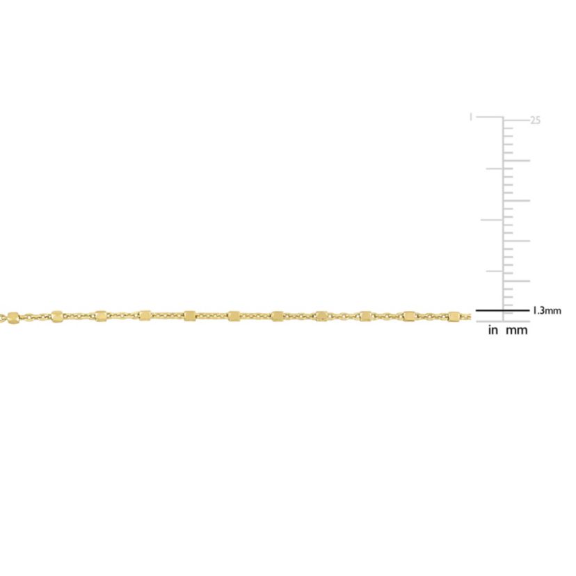 Bead Chain Necklace in 18k Yellow Gold Plated Sterling Silver, 24"