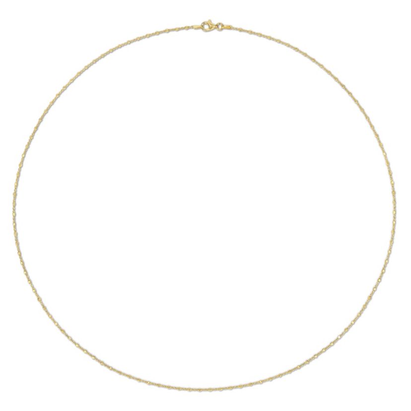 Bead Chain Necklace in 18k Yellow Gold Plated Sterling Silver, 24"