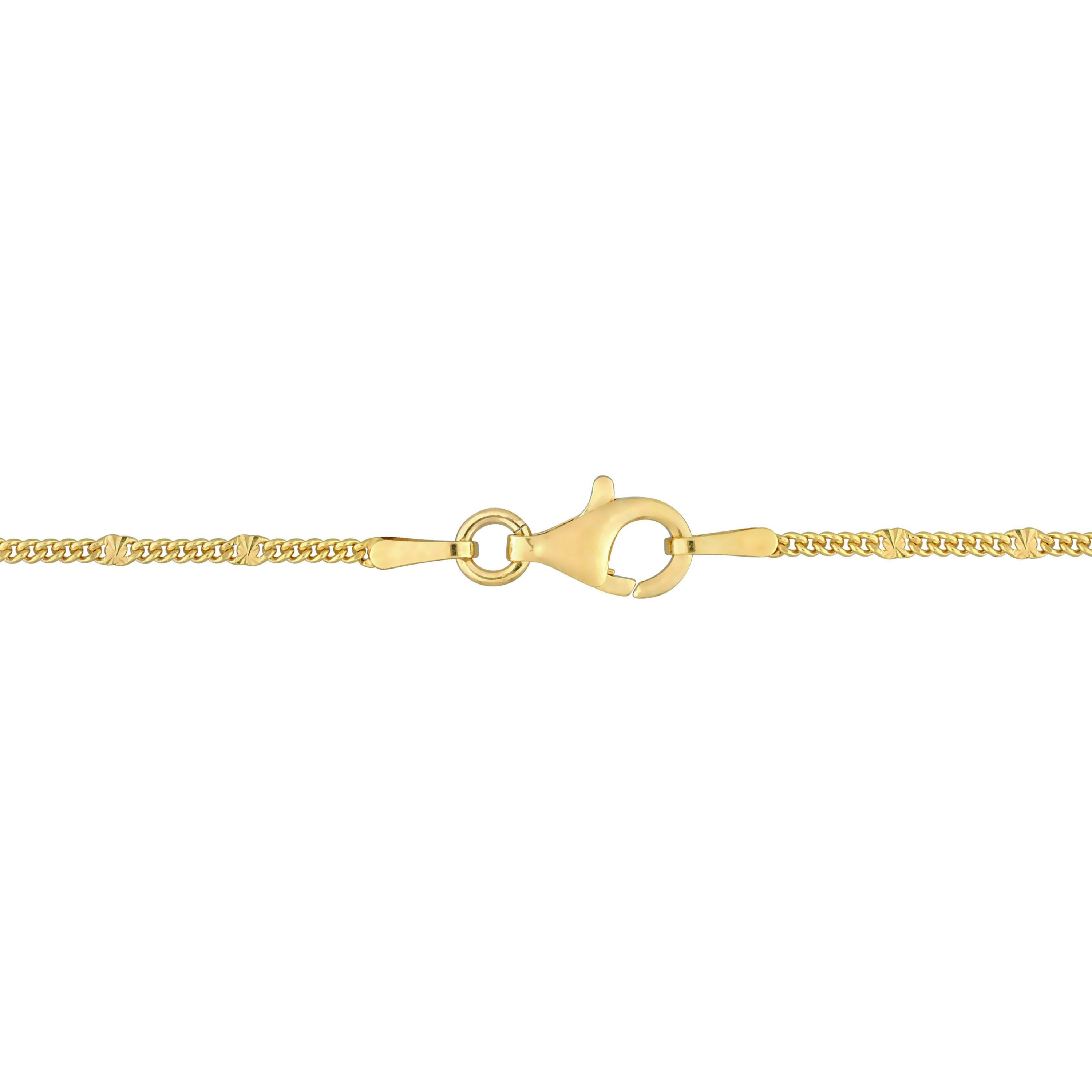 Double Curb Link Chain Necklace in 18k Yellow Gold Plated Sterling Silver, 20"