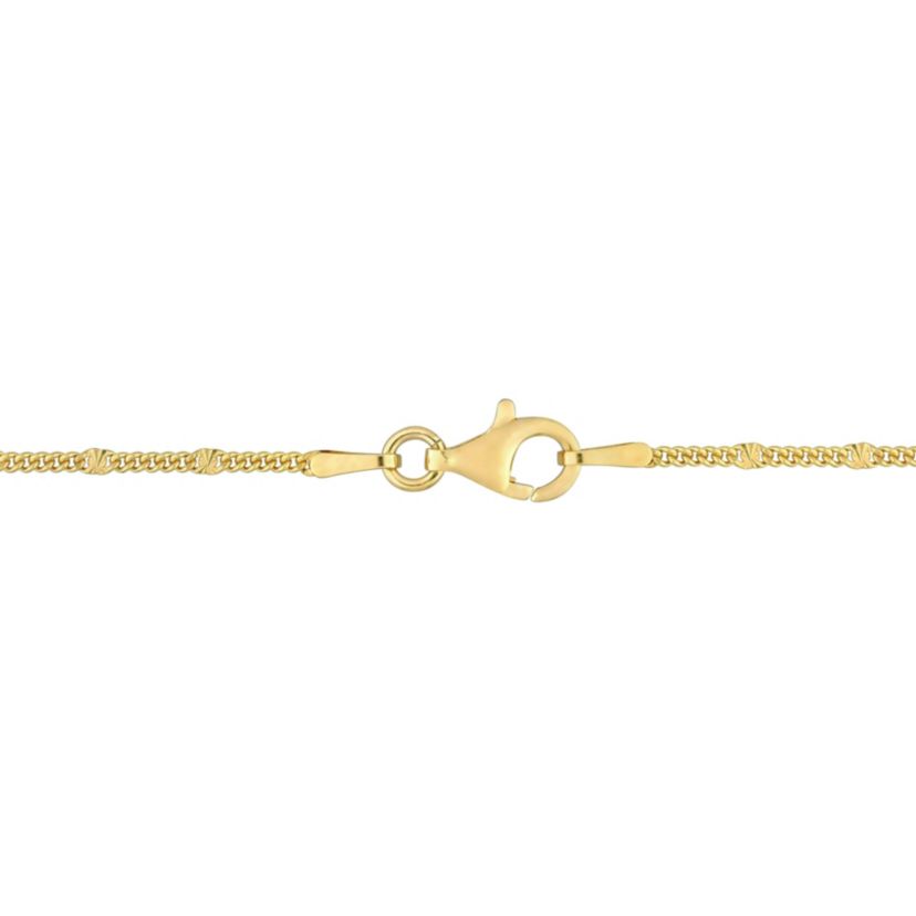 Double Curb Link Chain Necklace in 18k Yellow Gold Plated Sterling Silver, 20"