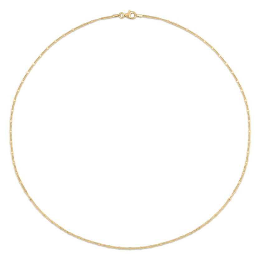 Double Curb Link Chain Necklace in 18k Yellow Gold Plated Sterling Silver, 20"