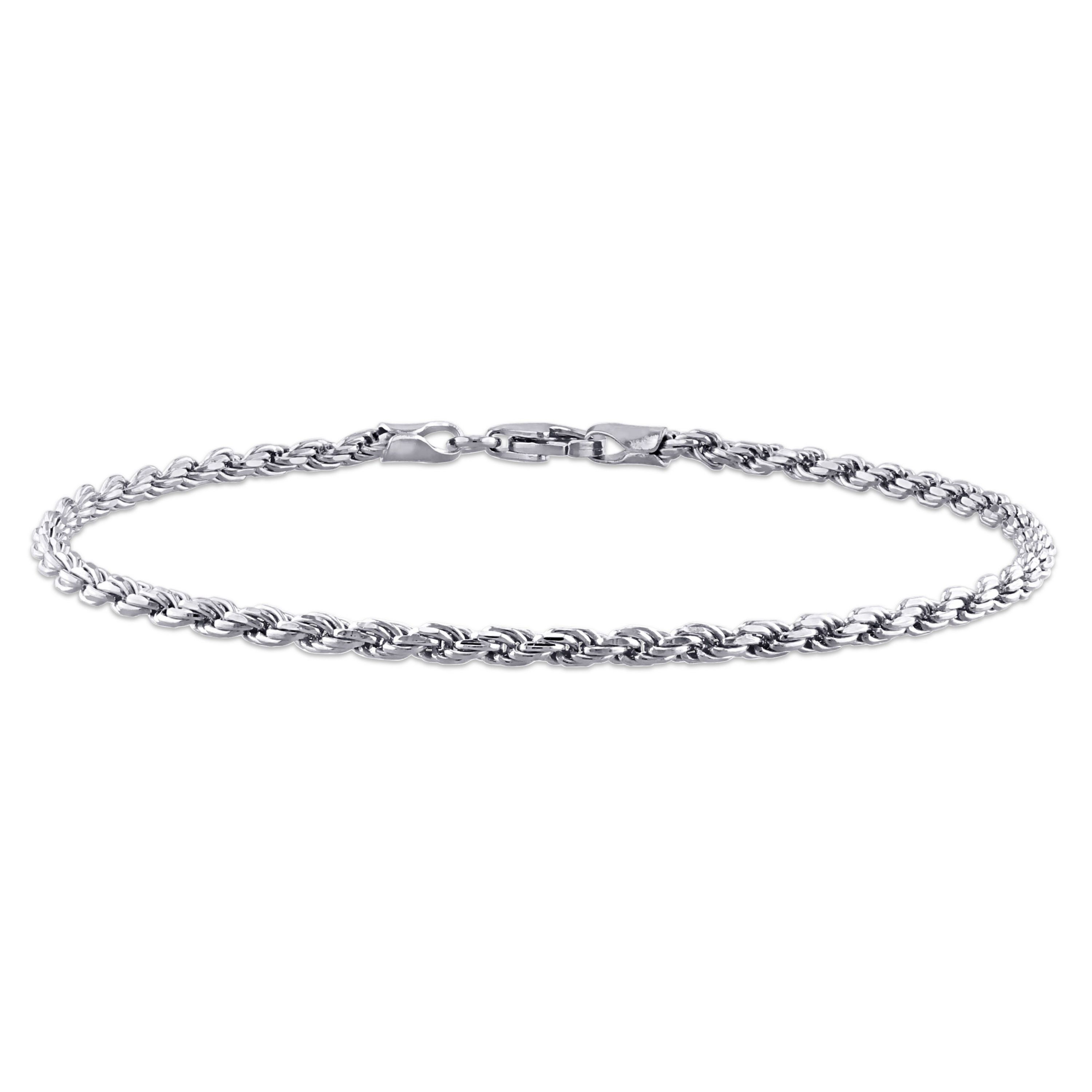 2.2MM Rope Chain Bracelet in Sterling Silver, 7.5"