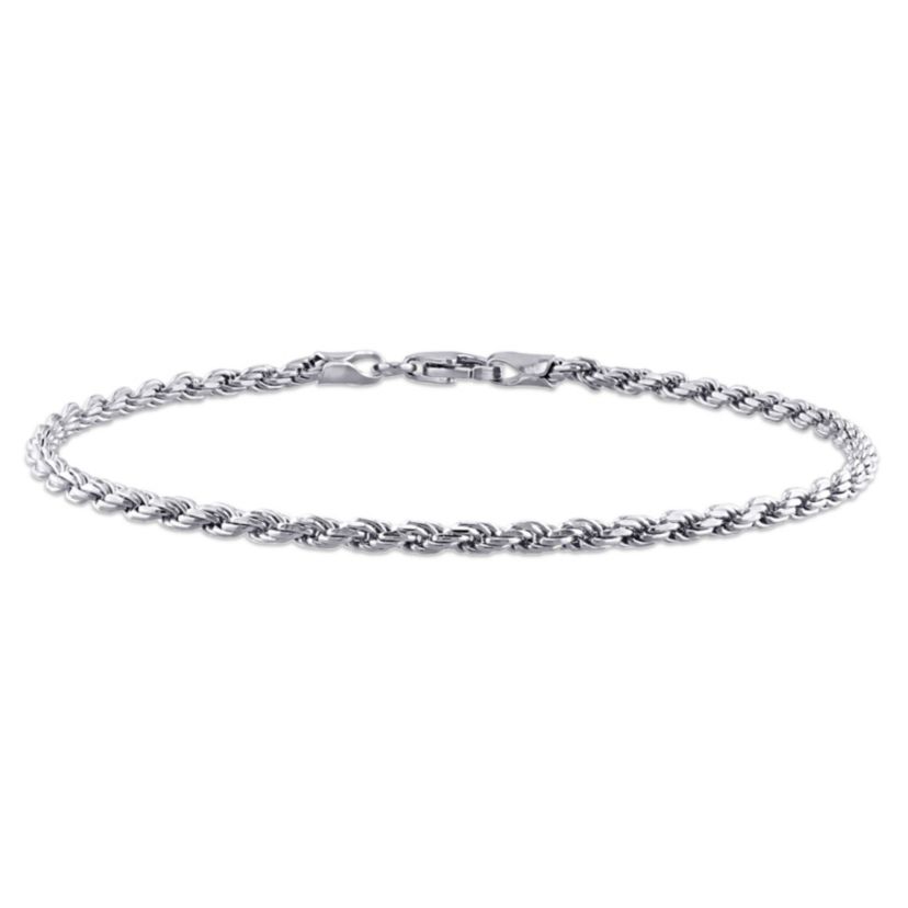 2.2MM Rope Chain Bracelet in Sterling Silver, 7.5"