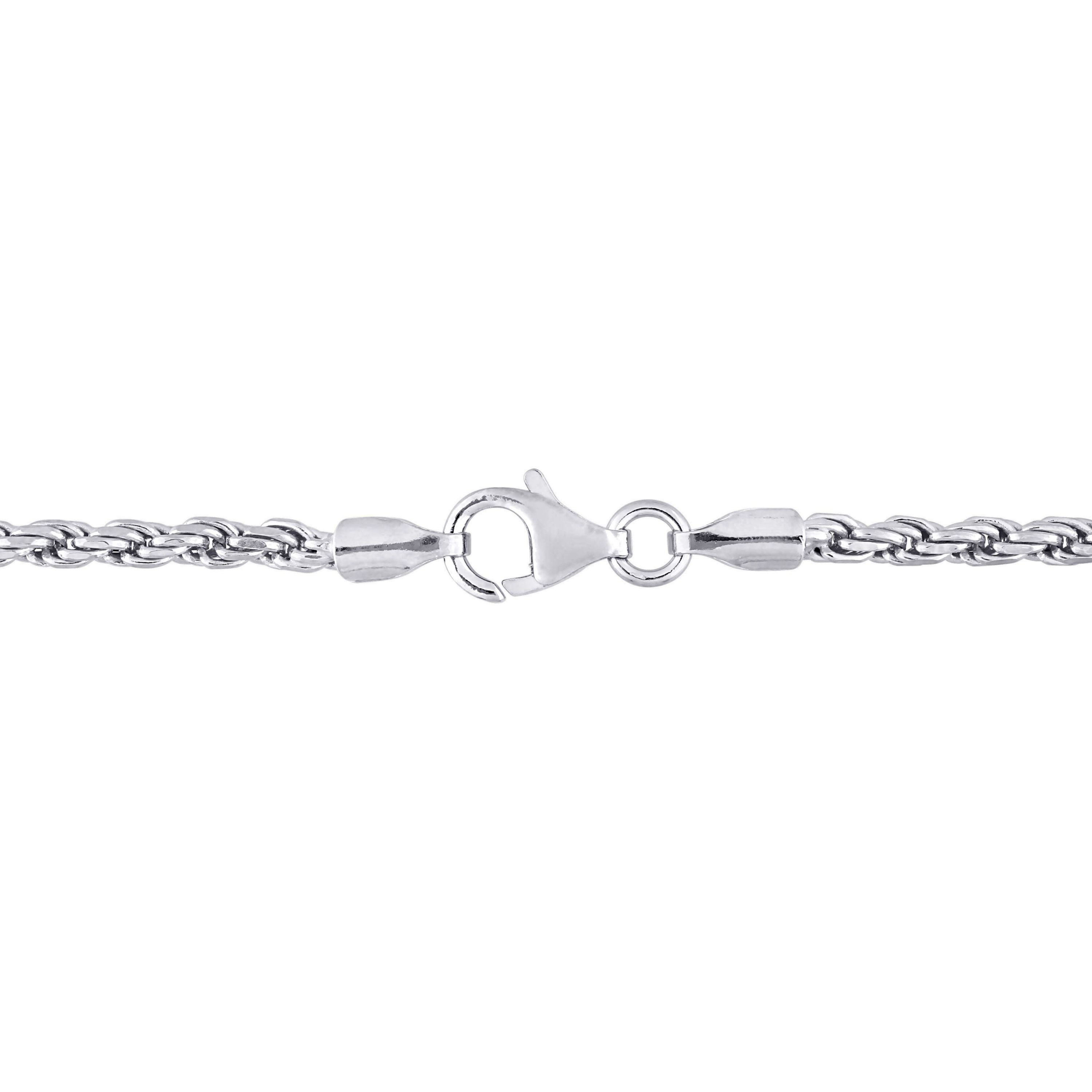 2.2MM Rope Chain Bracelet in Sterling Silver, 7.5"