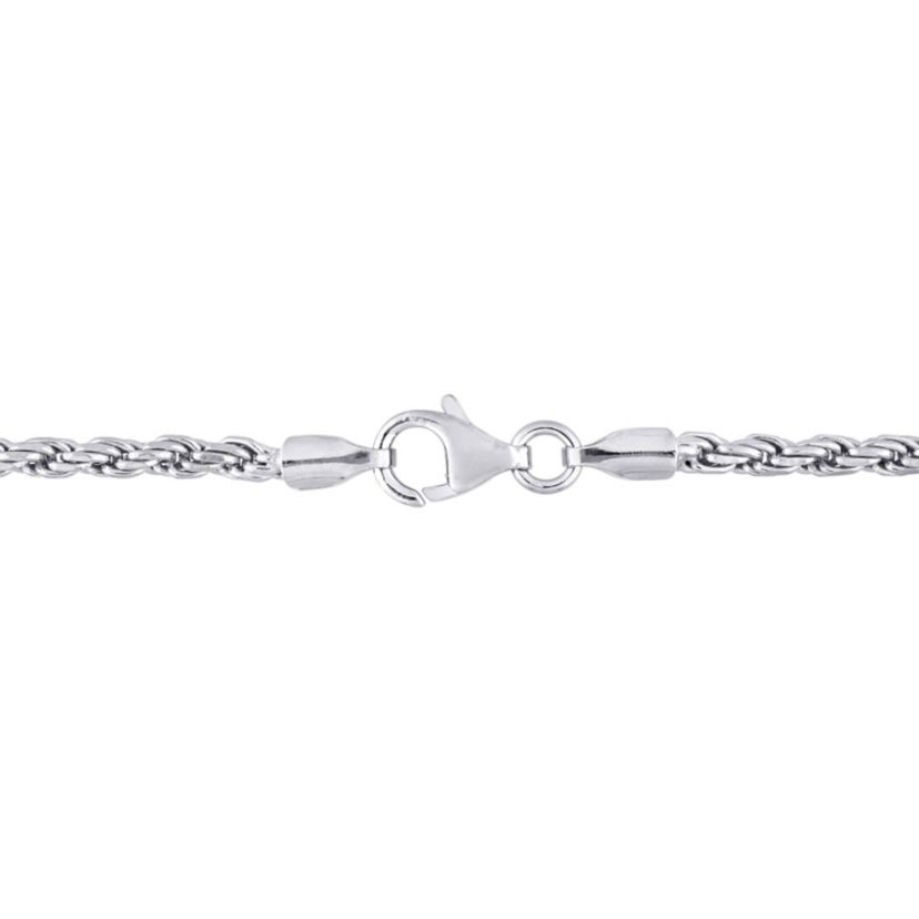 2.2MM Rope Chain Bracelet in Sterling Silver, 7.5"