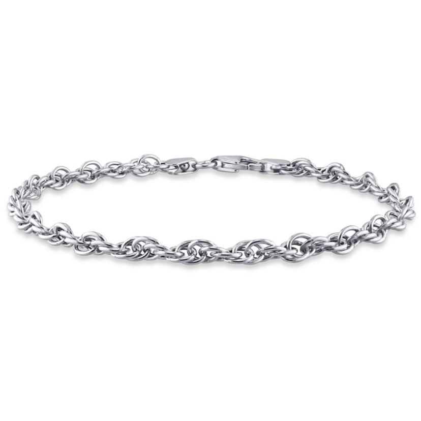 2.2MM Singapore Chain Bracelet in Sterling Silver, 7.5"