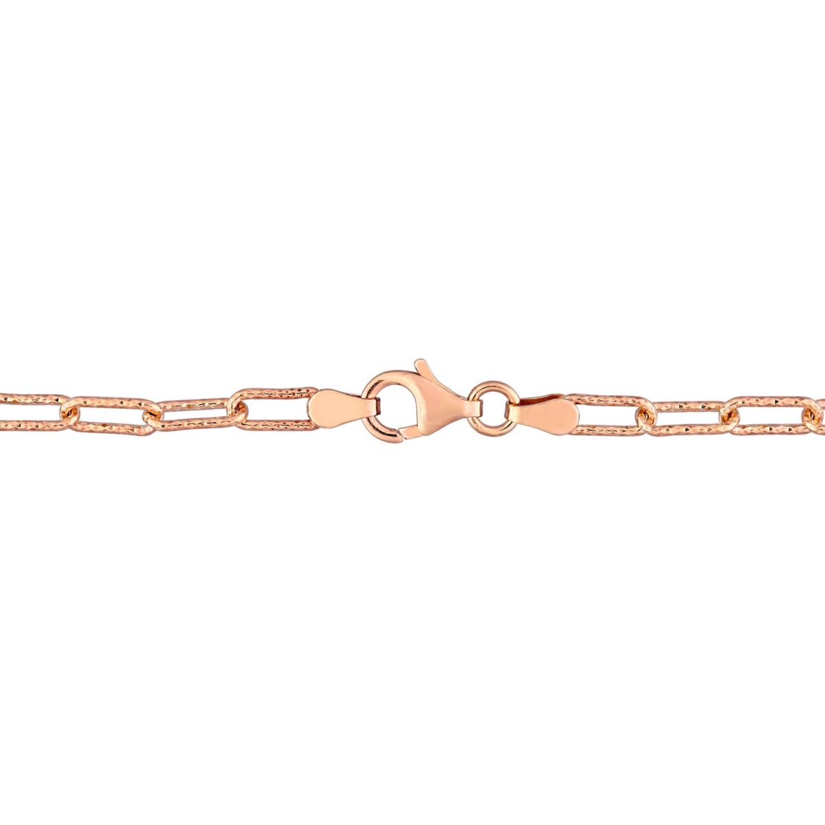 3.5MM Oval Link Bracelet in 18k Rose Gold Plated Sterling Silver, 9