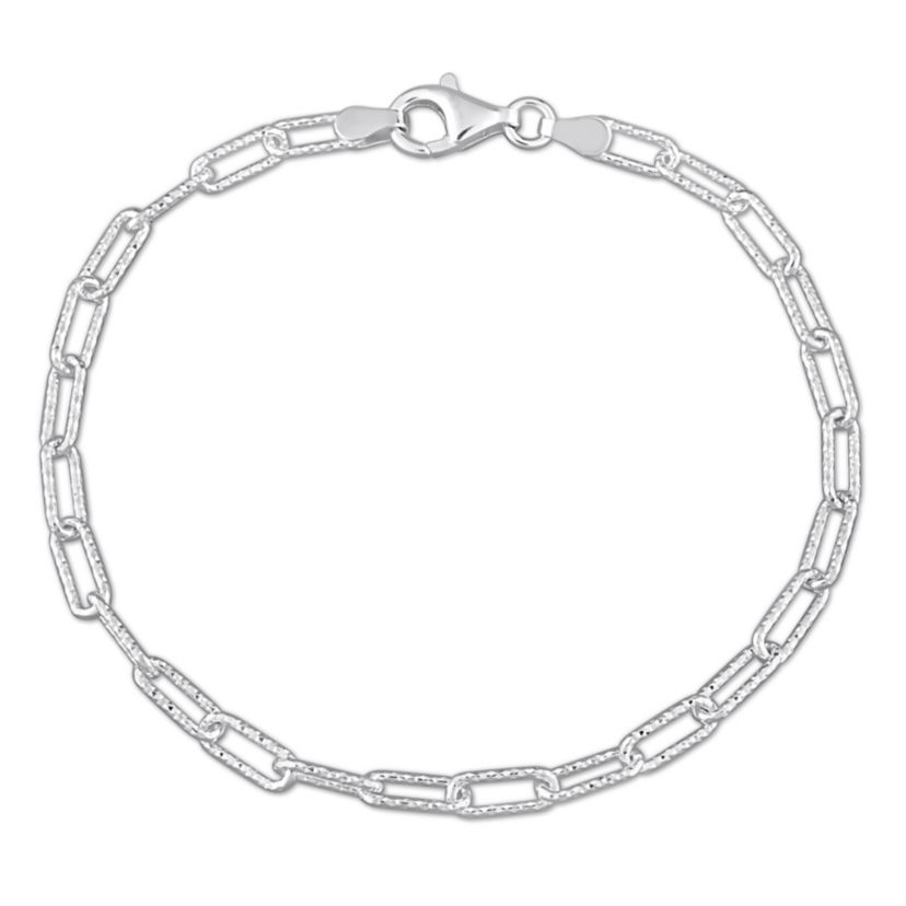 3.5MM Oval Link Bracelet in Sterling Silver, 9