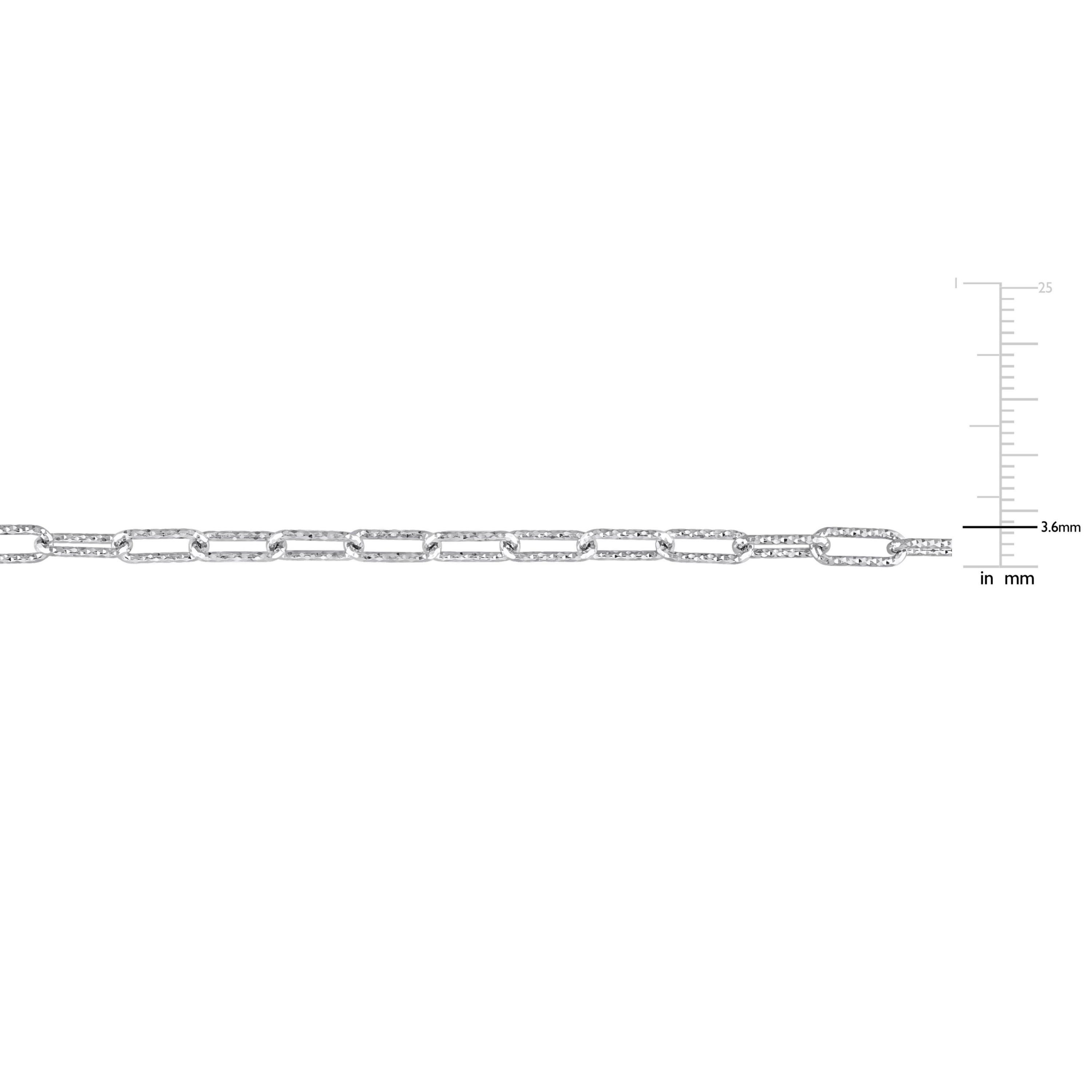 3.5MM Oval Link Bracelet in Sterling Silver, 9