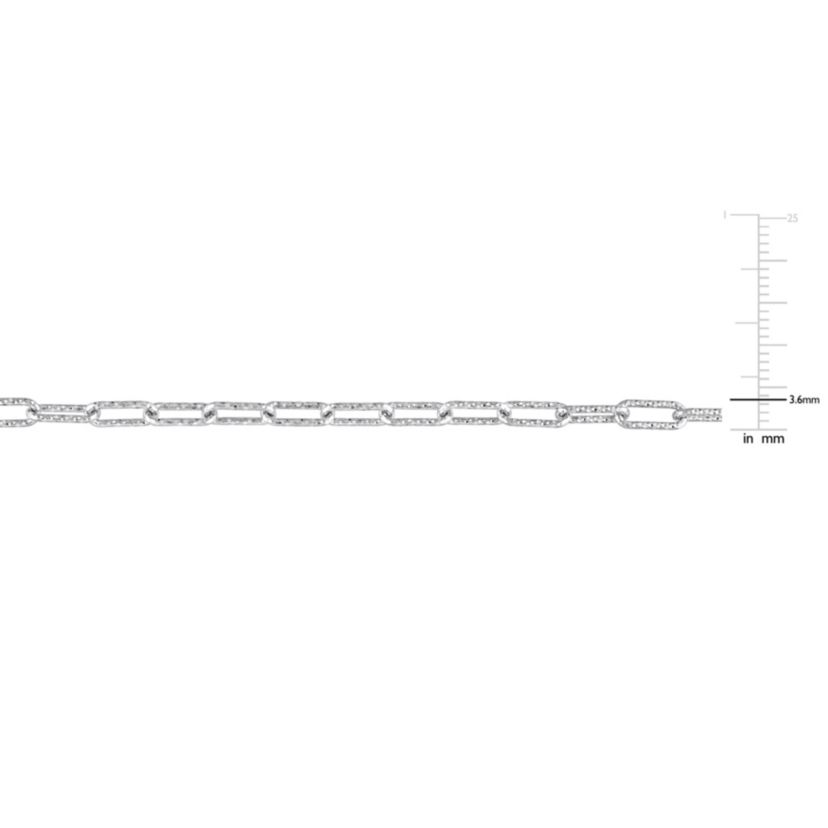 3.5MM Oval Link Bracelet in Sterling Silver, 9