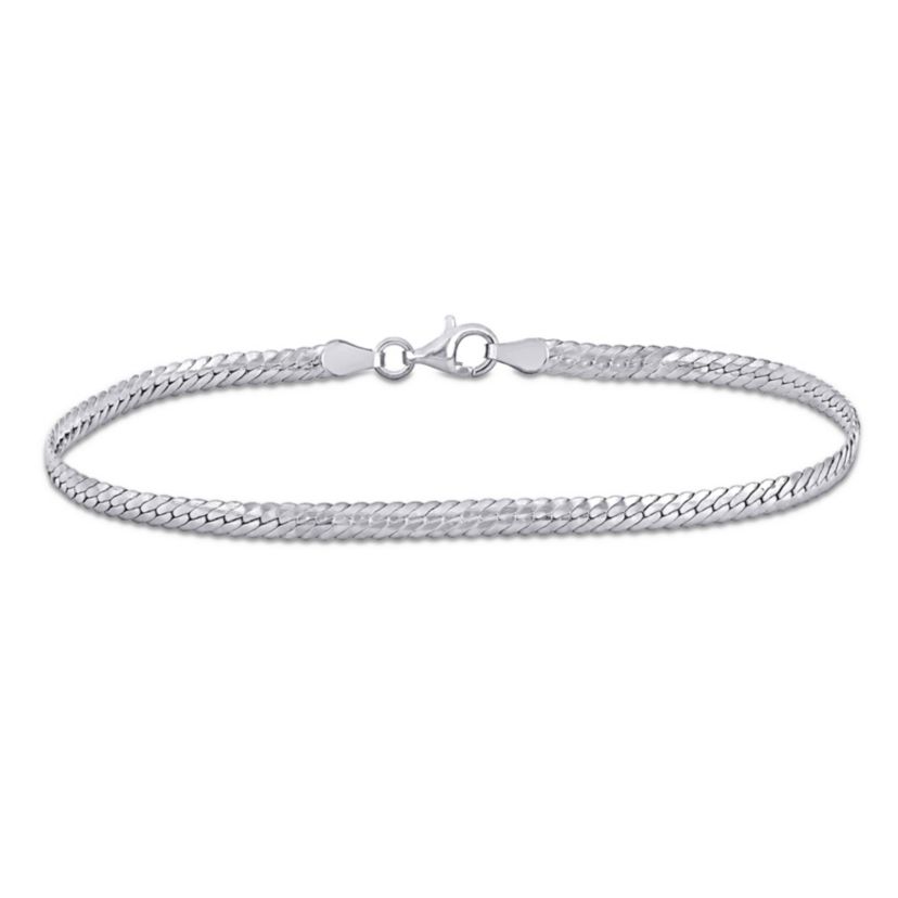 3MM Herringbone Bracelet in Sterling Silver, 9"
