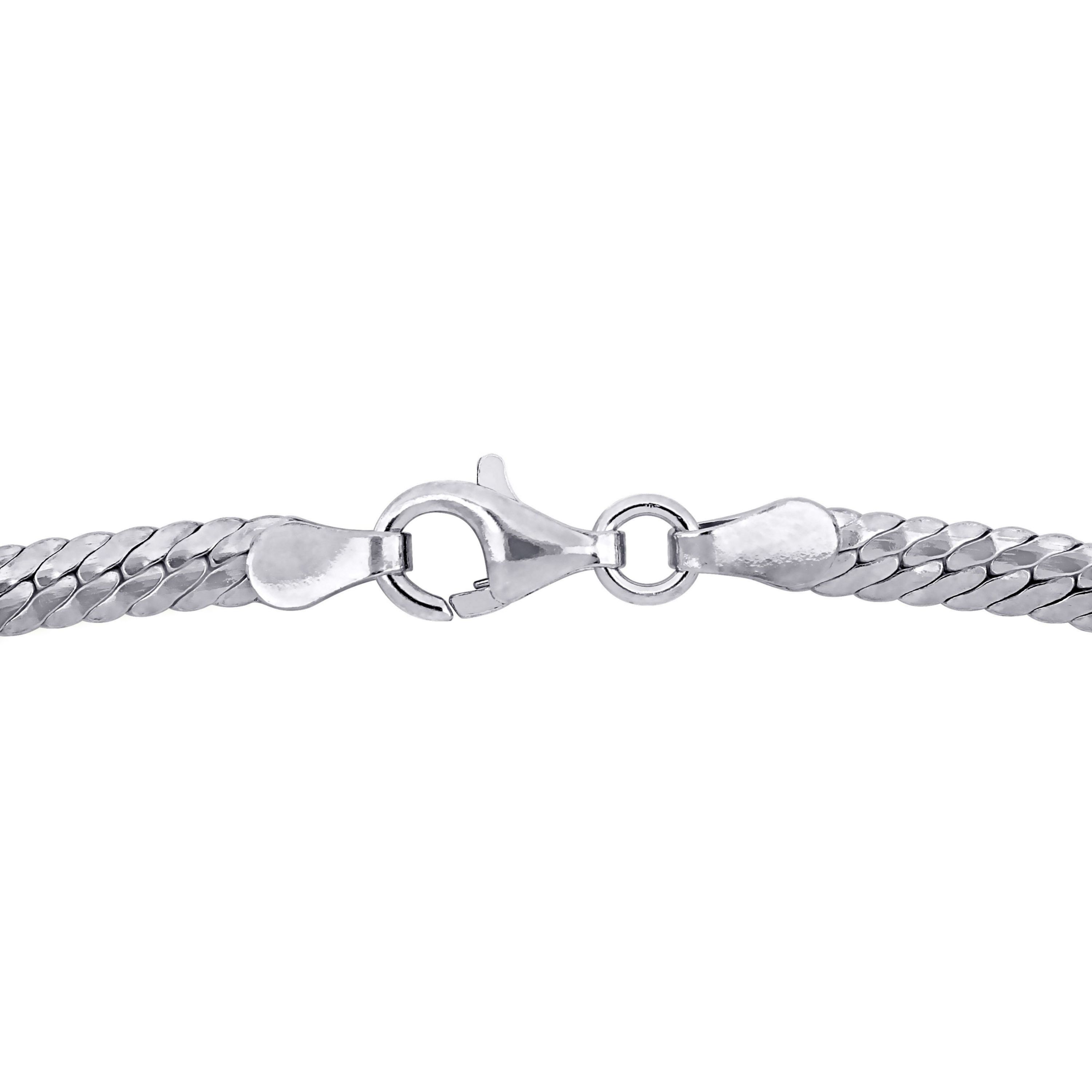 3MM Herringbone Bracelet in Sterling Silver, 9"