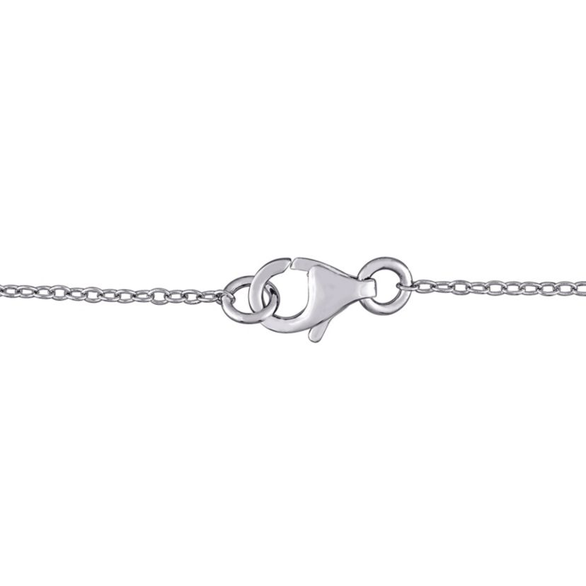 Diamond Interlocking Circle Necklace in Sterling Silver