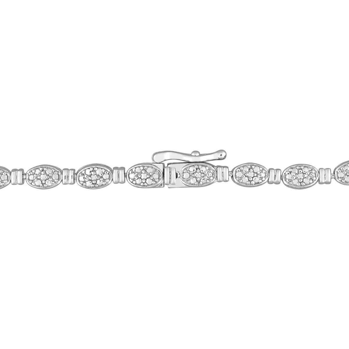 1/2 CT TW Diamond Tennis Necklace in Sterling Silver