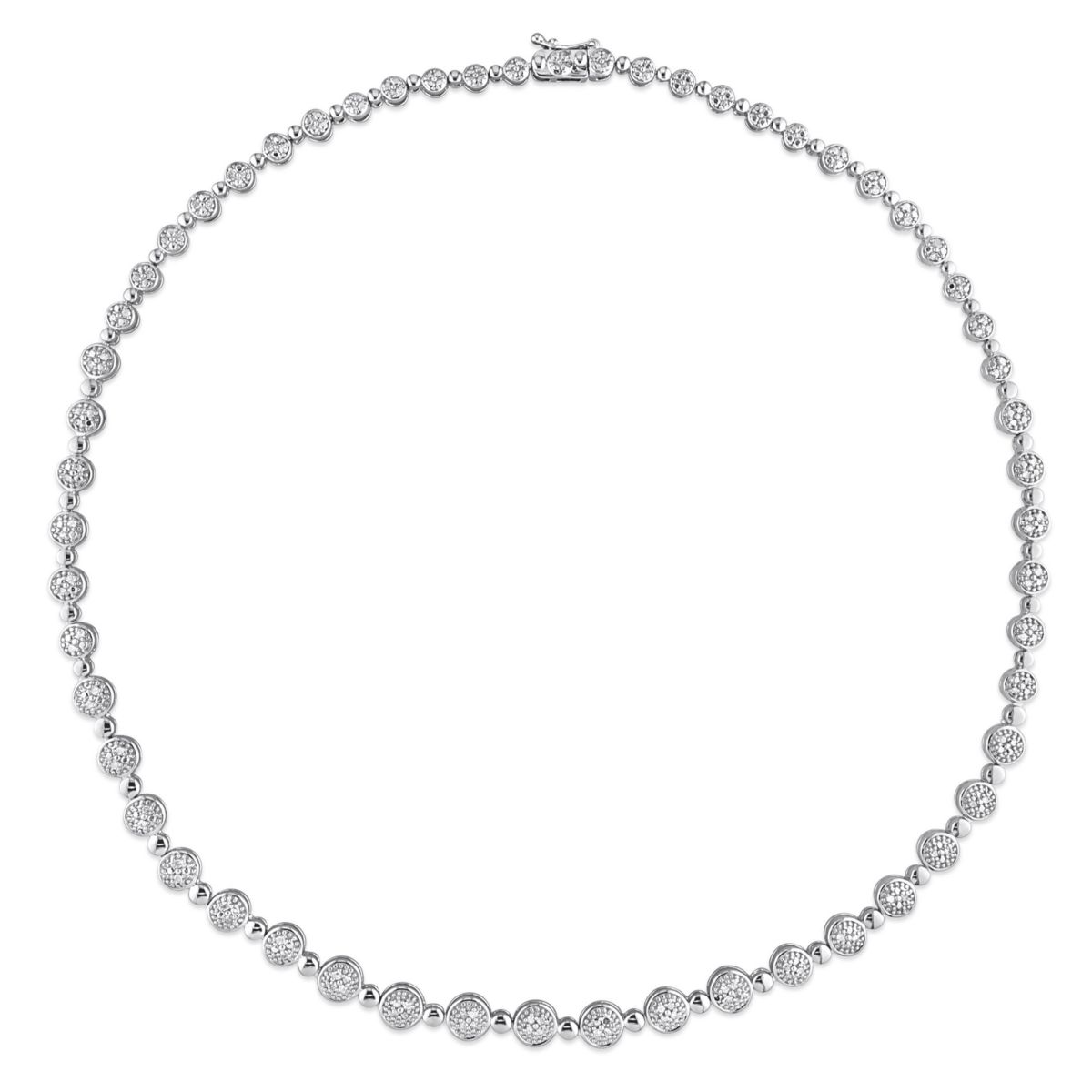 1 CT TW Diamond Necklace in Sterling Silver