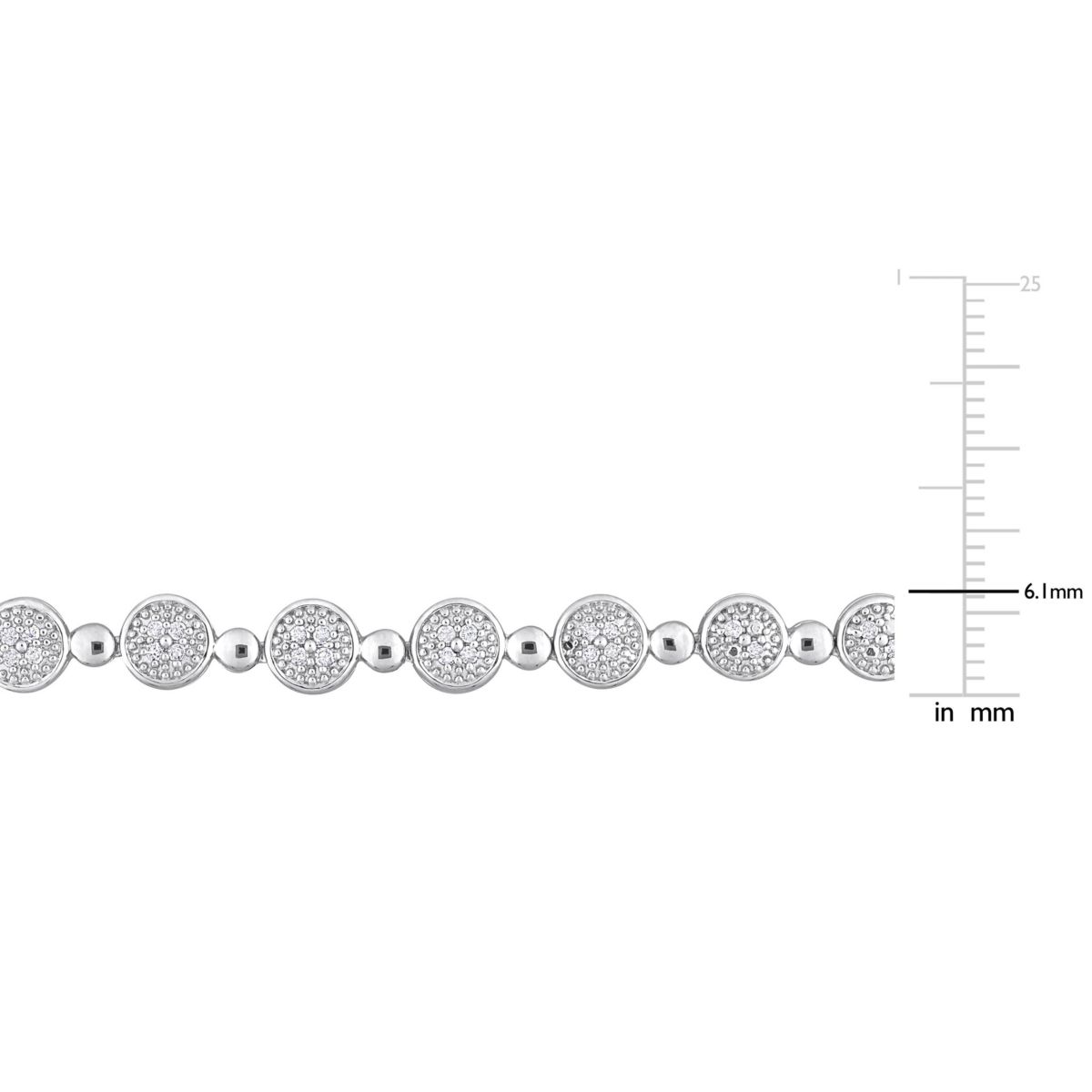 1 CT TW Diamond Necklace in Sterling Silver