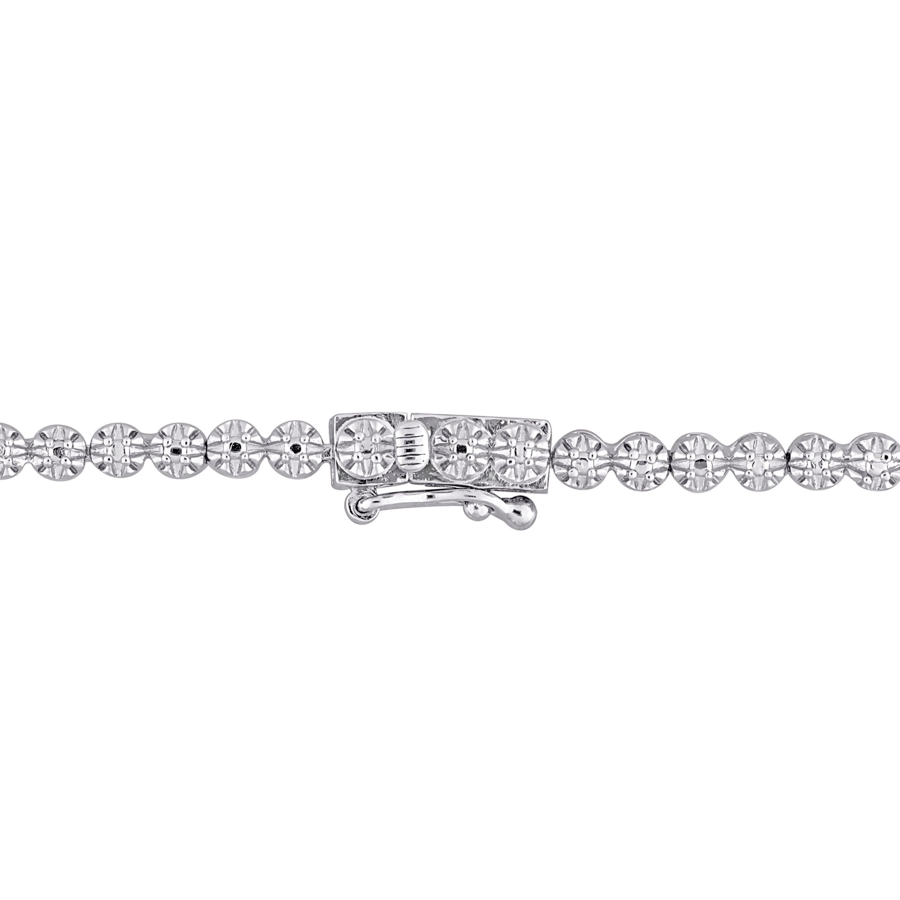1 CT TW Diamond Necklace in Sterling Silver