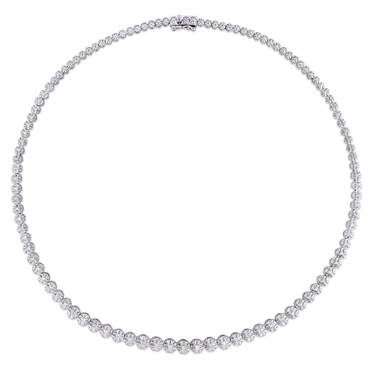 1 CT TW Diamond Necklace in Sterling Silver