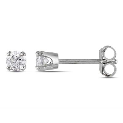 Belk & Co 1/4 ct. t.w. Diamond Stud Earrings in 10K White Gold -  5400426BLK007415
