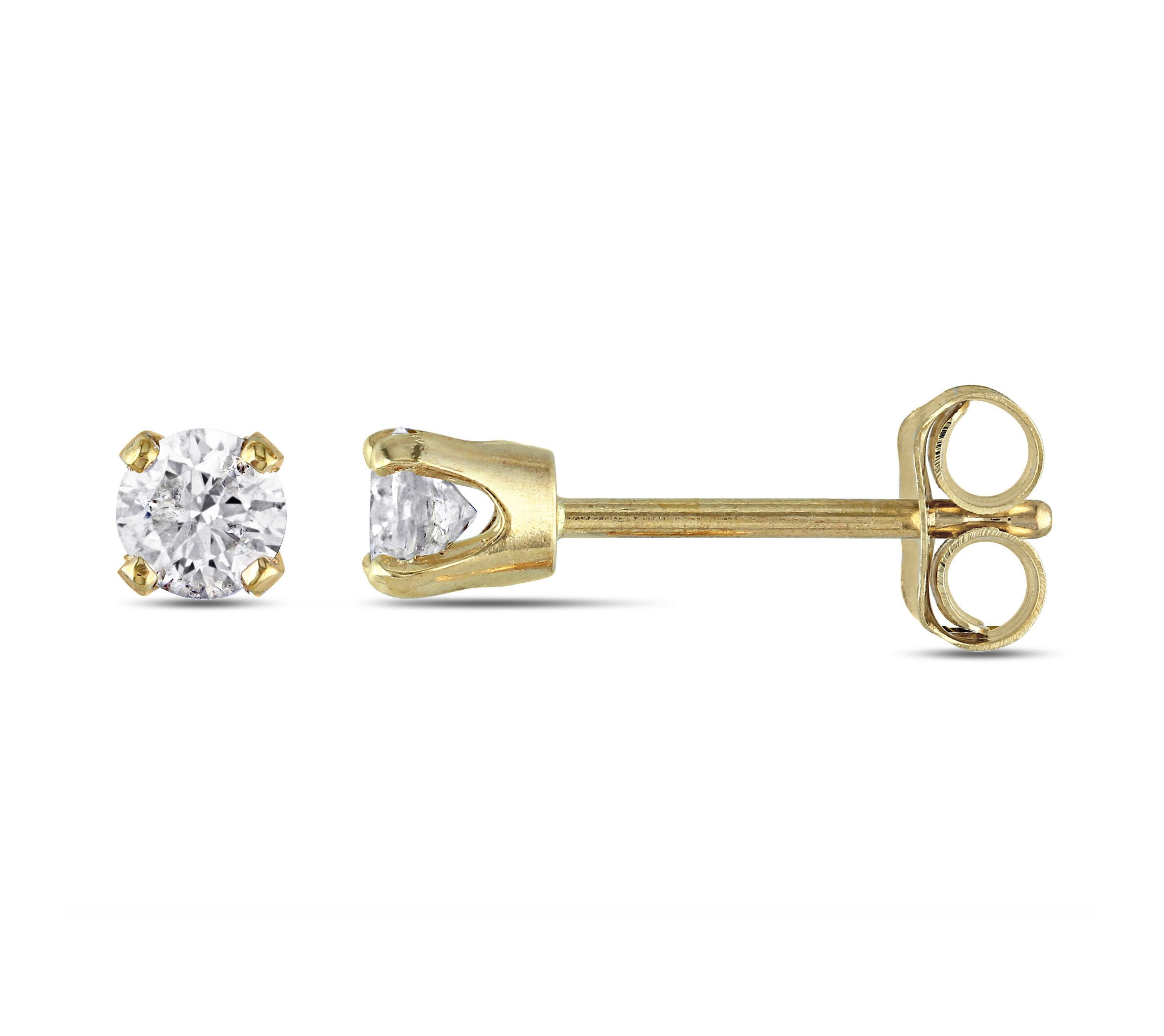 1/4 ct. t.w. Diamond Stud Earrings 10K Yellow Gold