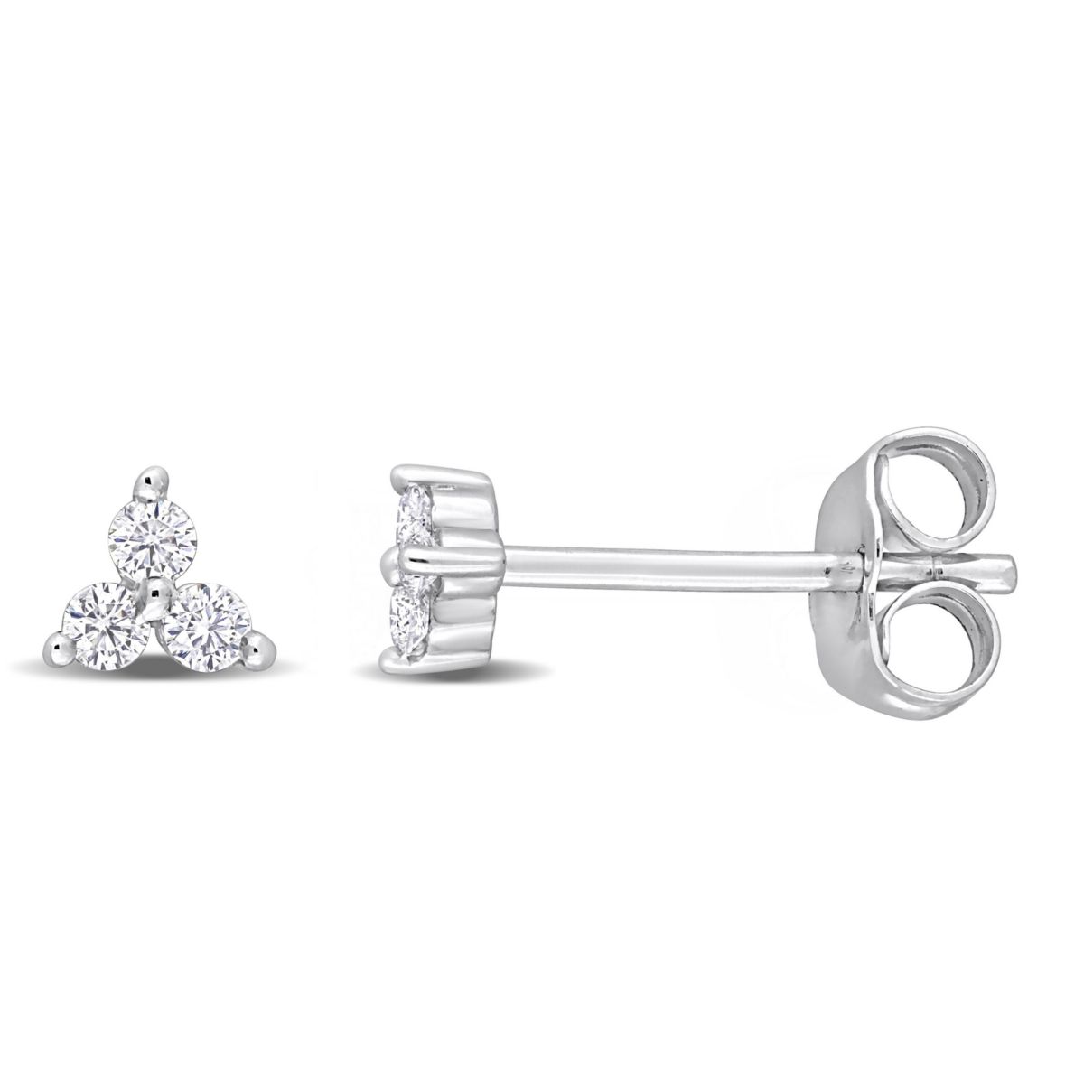 1/10 ct. t.w. Diamond Floral Stud Earrings in 10K White Gold