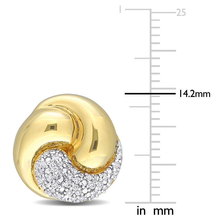 1/4 ct. t.w. Diamond Love Knot Earrings in 14K Yellow Gold