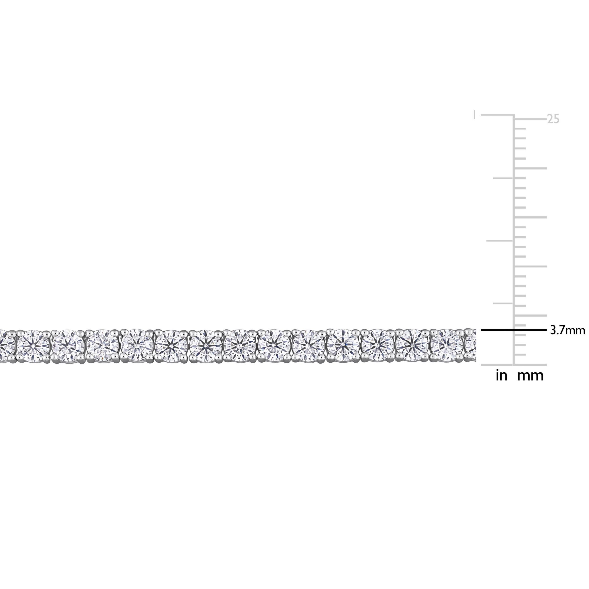 Lab Created 16.95 ct. t.g.w. Created Moissanite Tennis Necklace in 18K White Gold
