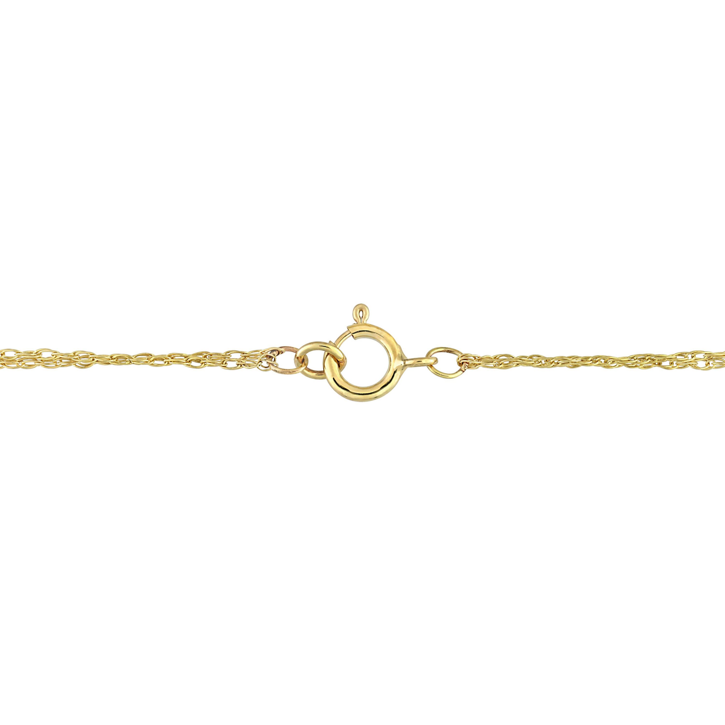 5/8 CT TGW Pink Sapphire and 2/5 CT TW Diamond Bar Chain Bracelet in 10k Yellow Gold