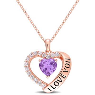 Belk & Co "I love You" Heart Pendant with Chain