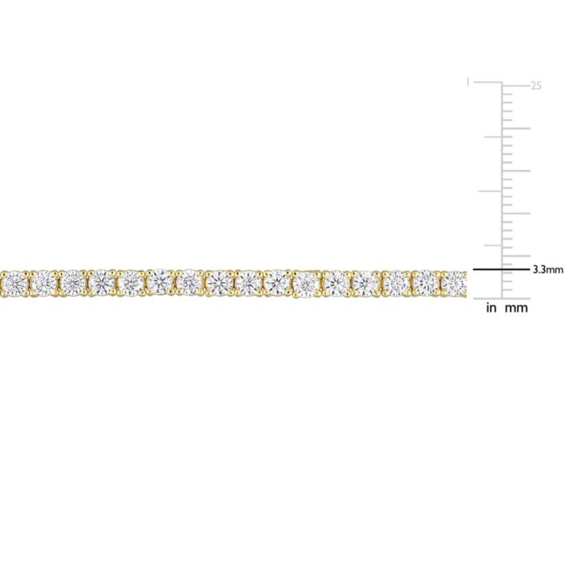 Lab Created 5.62 CT TGW Created Moissanite Tennis Bracelet in Yellow Plated Sterling Silver